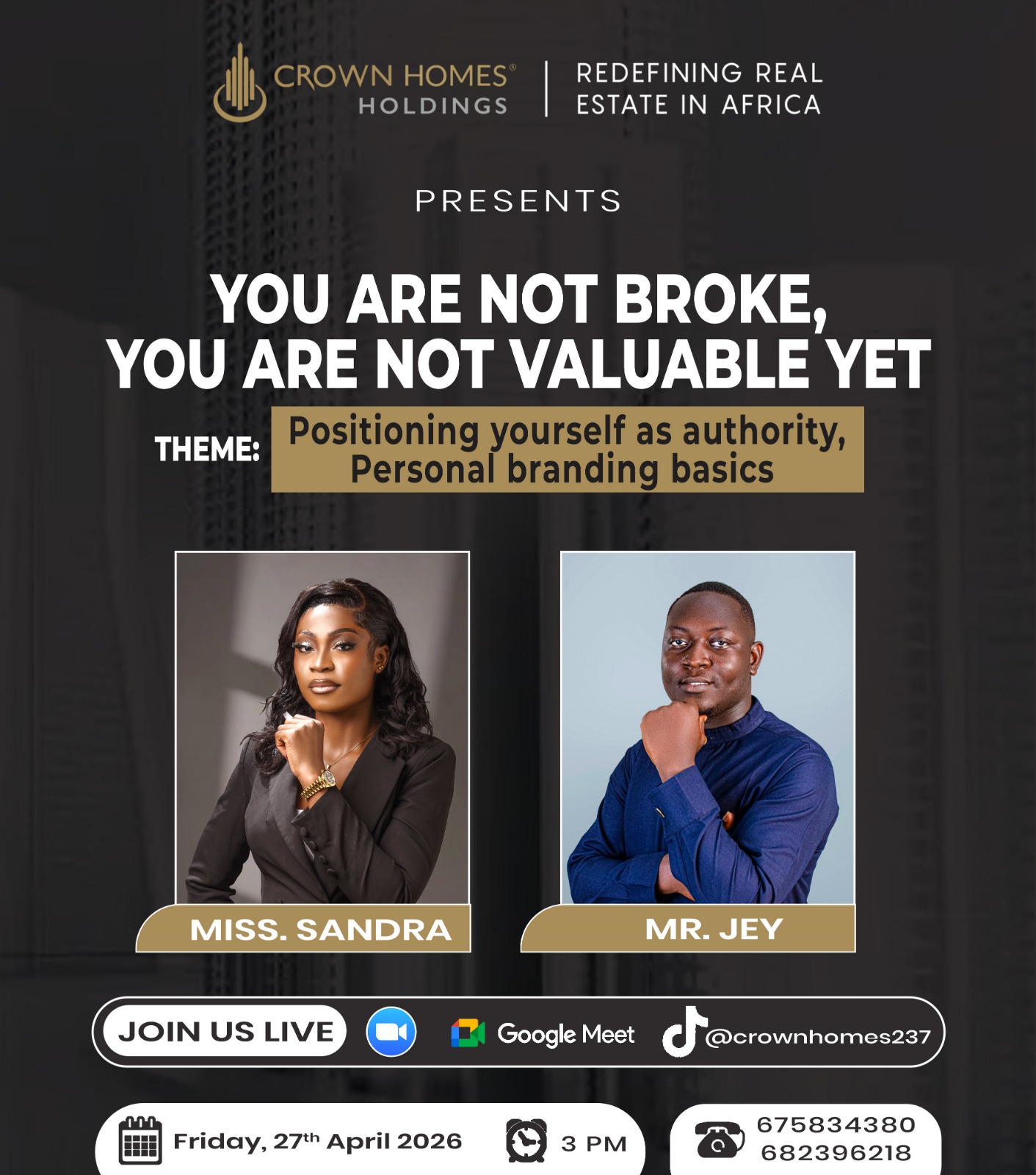 You are not broke, you are not valuable yet.